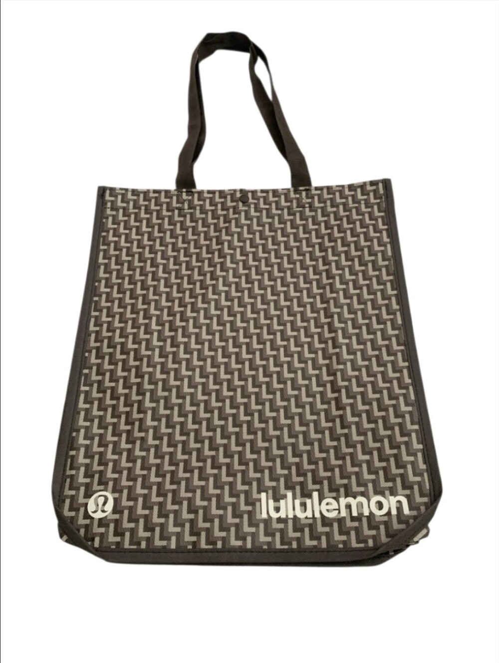lululemon athletica Large Brown Patterned Or Red Reusable Tote